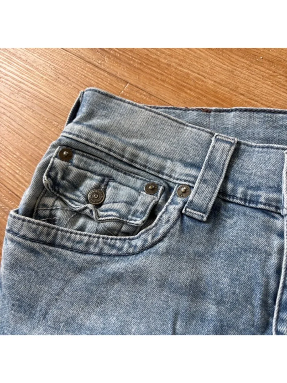True Religion Rocco Relaxed Skinny Denim Jeans Light Blue Men’s Size 31
